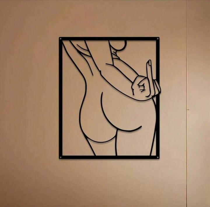 1pc Girl-Themed Metal Wall Decor Large