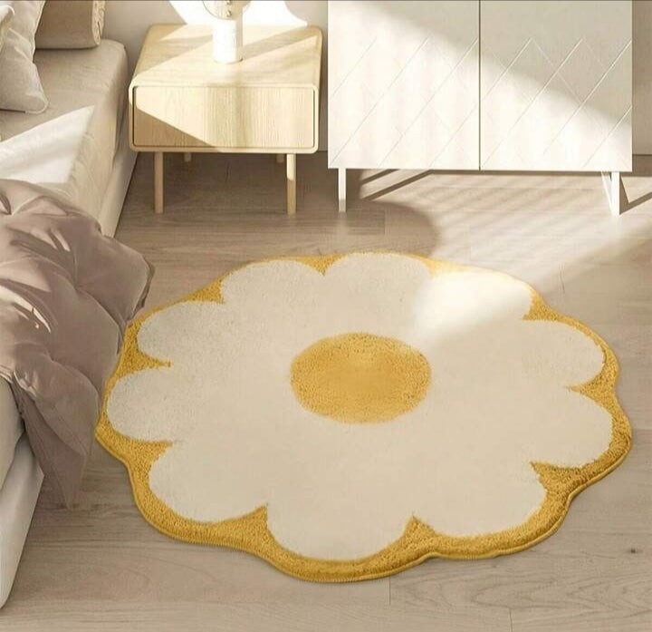 1pc Fluffy Soft Flower Area Rug