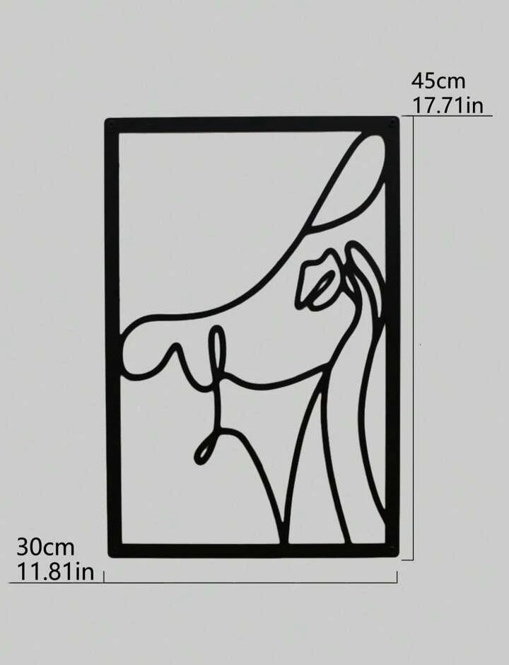 1pc Black Metal Wall Decoration