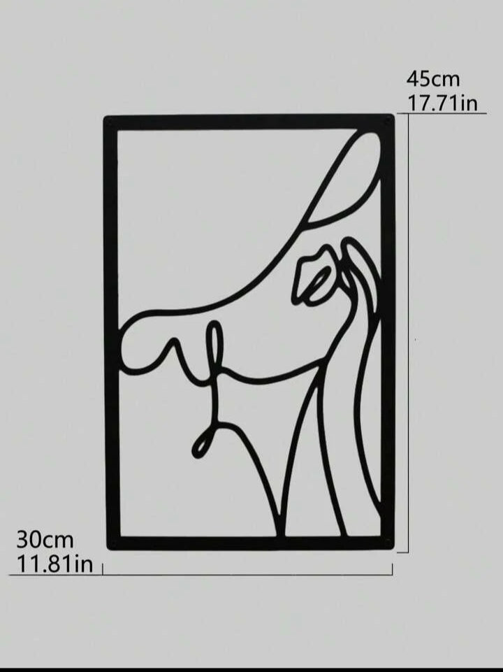 1pc Black Metal Wall Decoration