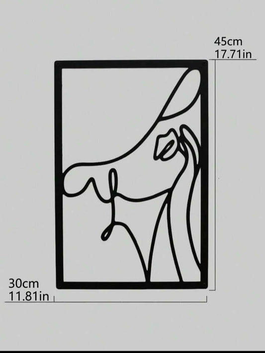 1pc Black Metal Wall Decoration