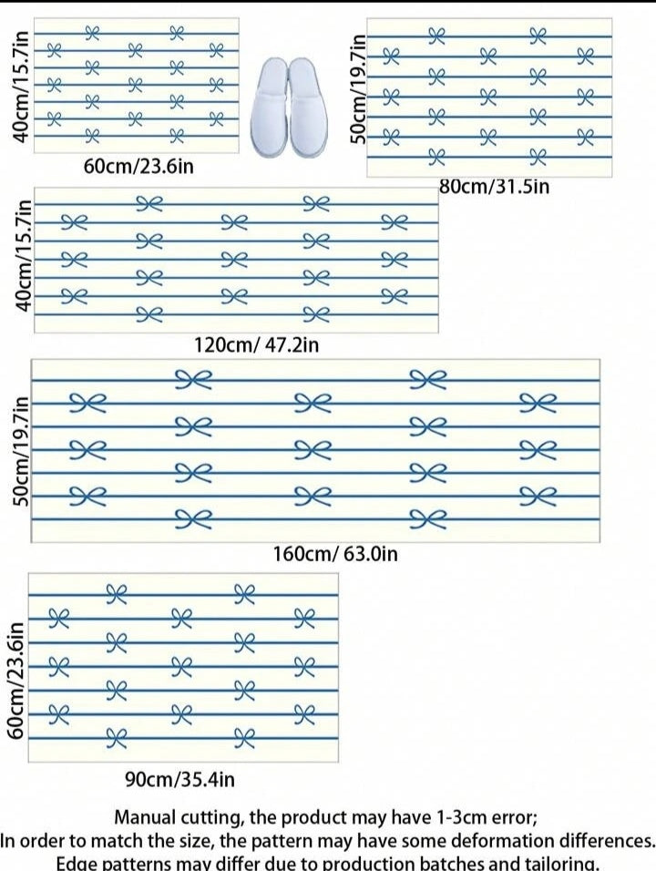 1pc Exclusive Custom-Made Shiyin Bedside Faux Cashmere Rug